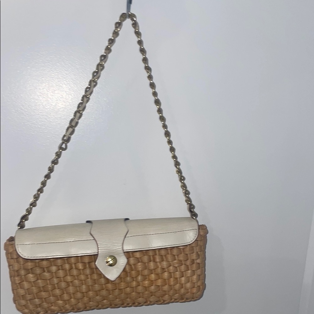 Michael Kors Santorini Straw Bag with Chain Strap - Picture 8 of 14